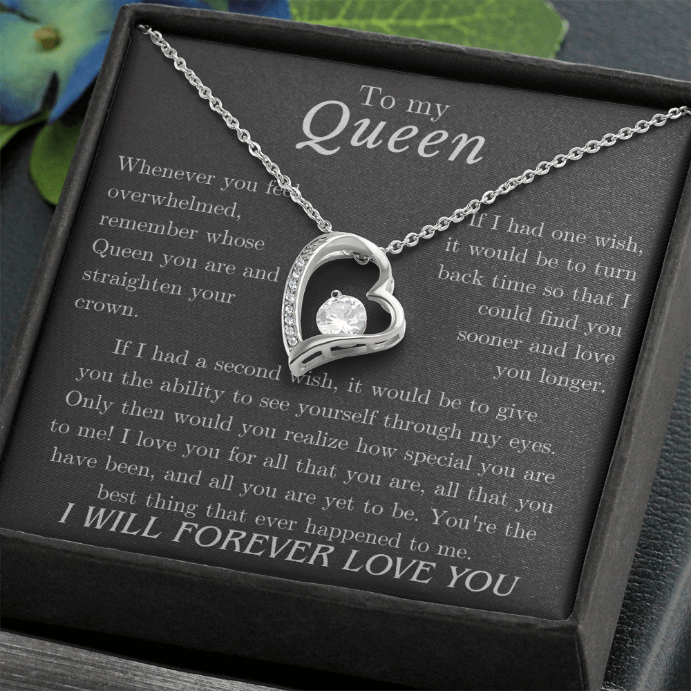 To my Queen – Love Heart Necklace