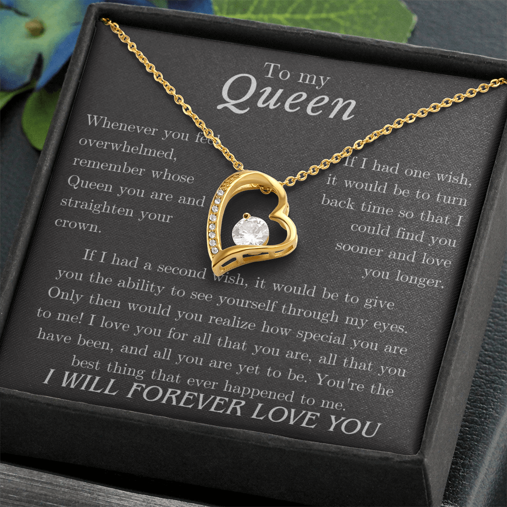 To my Queen – Love Heart Necklace