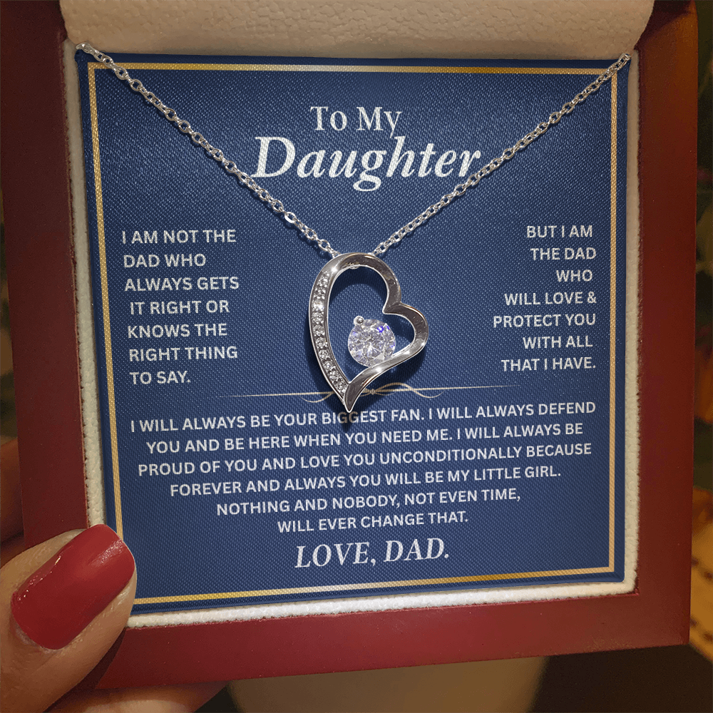 To My Daughter Necklace | Best gift from Dad | Best Jewelry gift for daughter | Best for daughter | Forever Love Necklace