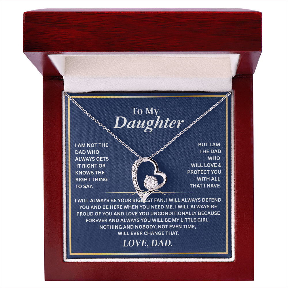 To My Daughter Necklace | Best gift from Dad | Best Jewelry gift for daughter | Best for daughter | Forever Love Necklace
