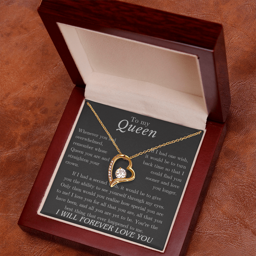 To my Queen – Love Heart Necklace