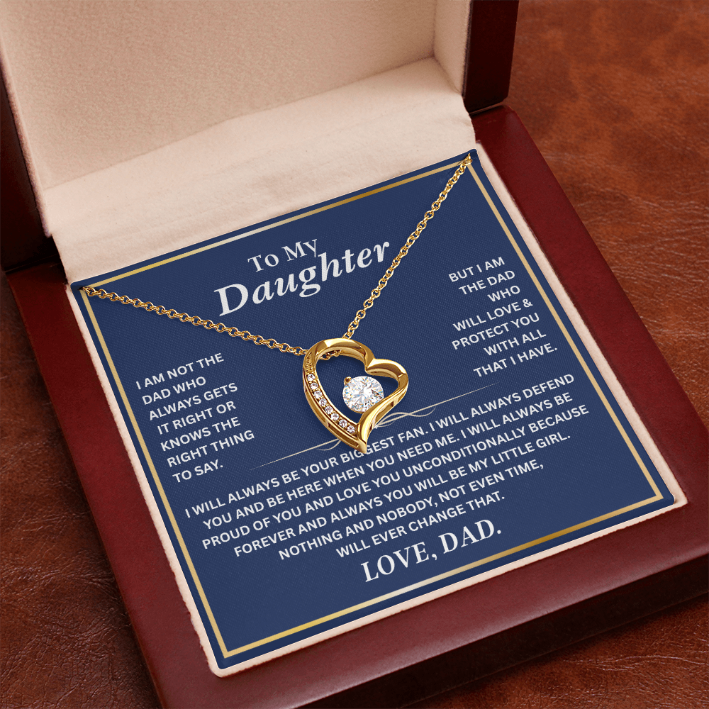 To My Daughter Necklace | Best gift from Dad | Best Jewelry gift for daughter | Best for daughter | Forever Love Necklace