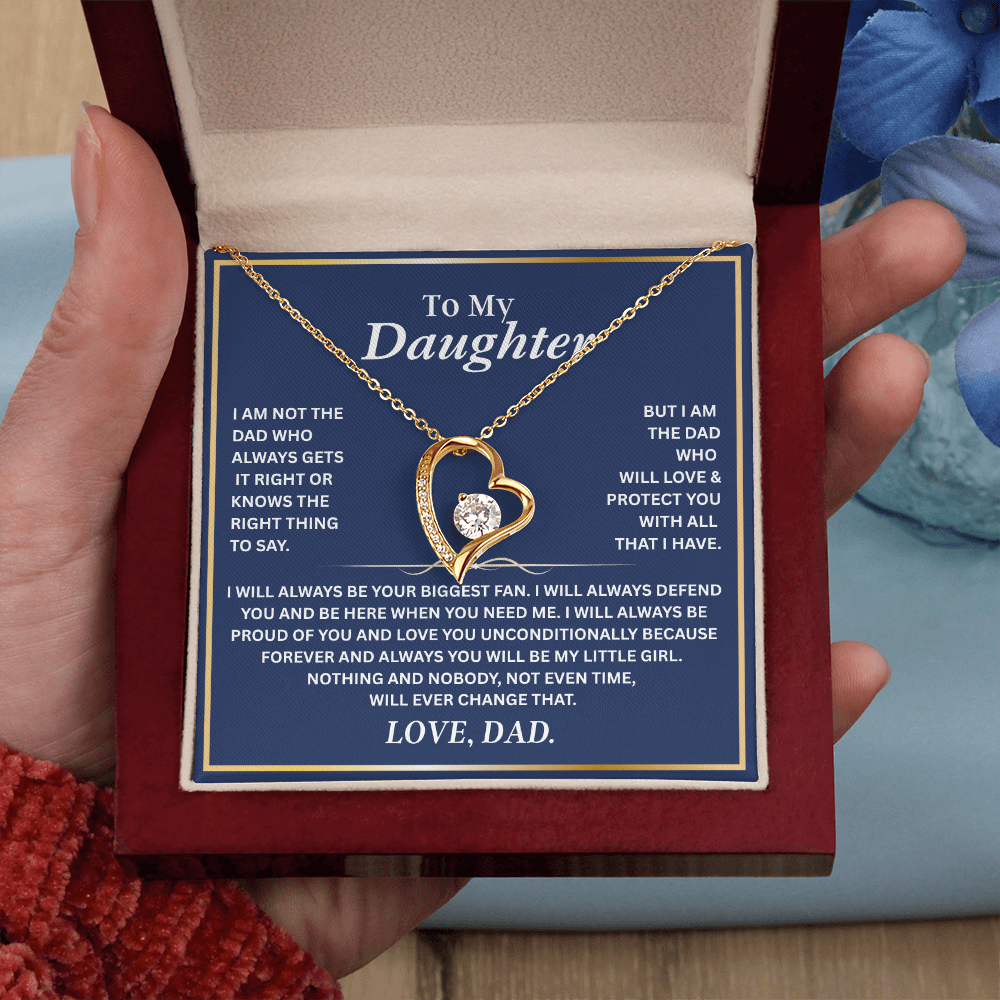 To My Daughter Necklace | Best gift from Dad | Best Jewelry gift for daughter | Best for daughter | Forever Love Necklace