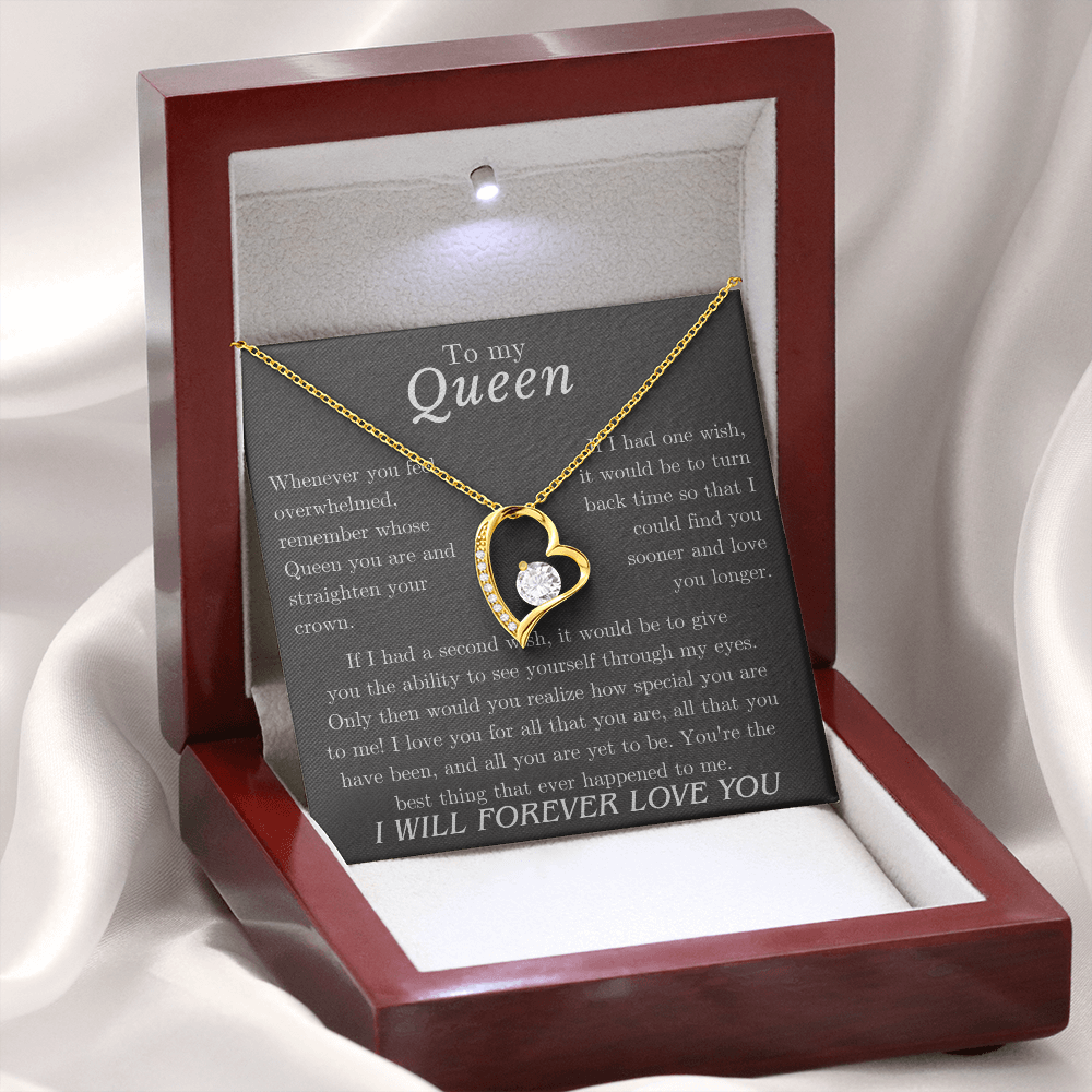 To my Queen – Love Heart Necklace