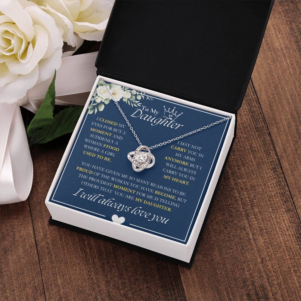 To My Daughter - Love Knot Necklace