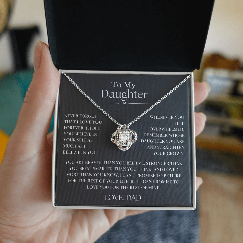 To My Daughter - Love Knot Necklace