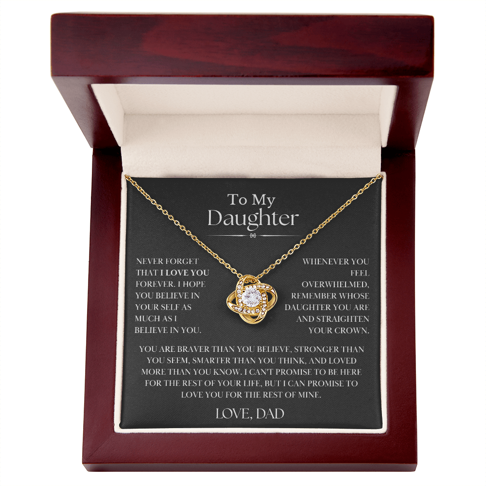 To My Daughter - Love Knot Necklace