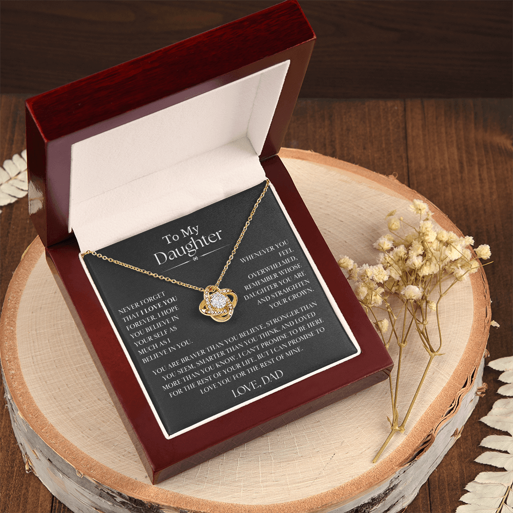 To My Daughter - Love Knot Necklace