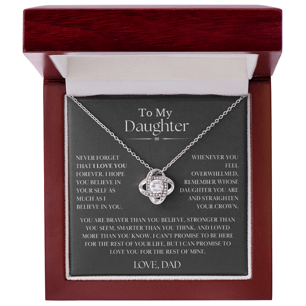 To My Daughter - Love Knot Necklace