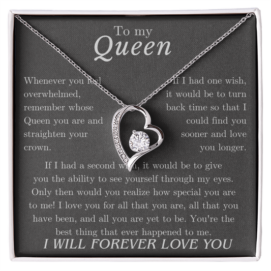 To my Queen – Love Heart Necklace