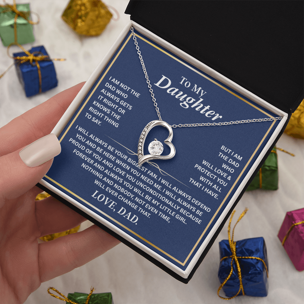 To My Daughter Necklace | Best gift from Dad | Best Jewelry gift for daughter | Best for daughter | Forever Love Necklace
