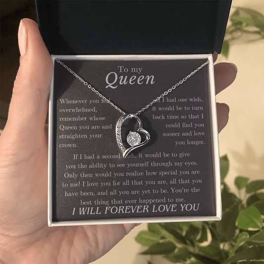 To my Queen – Love Heart Necklace