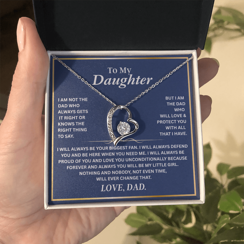 To My Daughter Necklace | Best gift from Dad | Best Jewelry gift for daughter | Best for daughter | Forever Love Necklace