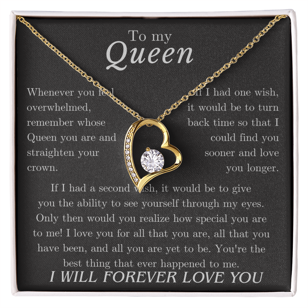 To my Queen – Love Heart Necklace