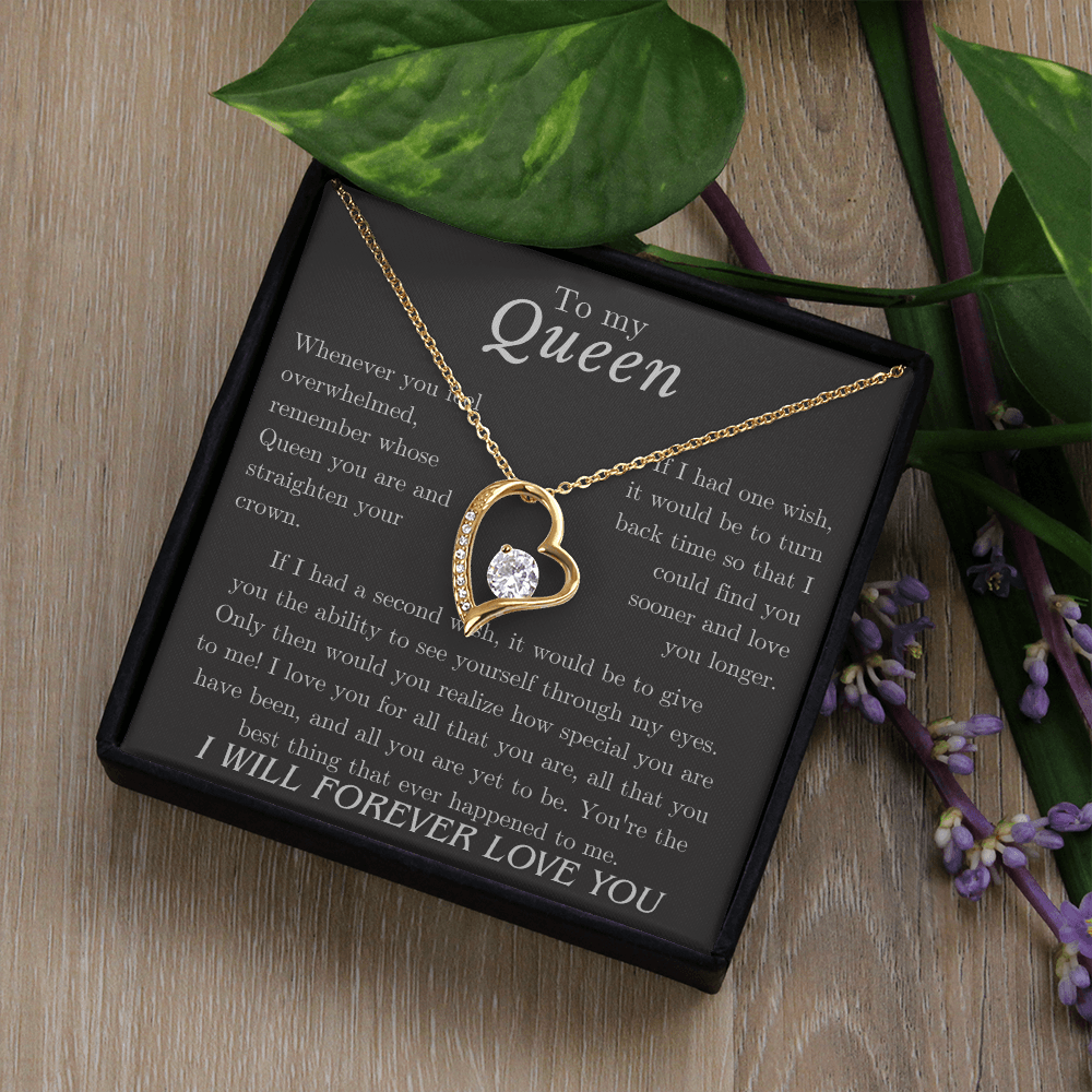 To my Queen – Love Heart Necklace